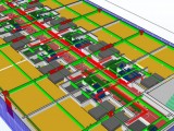 Hotel - HVAC - Rede de dutos e difusores em 3 D